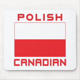Polnisch-kanadische Polnische Flagge Mousepad