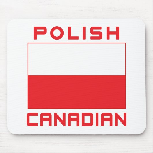 Polnisch-kanadische Polnische Flagge Mousepad (Vorne)