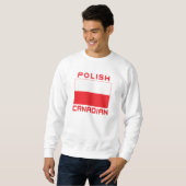 Polnisch-kanadische Polnische Flagge Sweatshirt (Vorne ganz)
