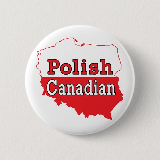 Polnisch-Kanadische Polnische Karte Button (Vorderseite)