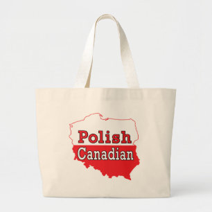 Polnisch-Kanadische Polnische Karte Jumbo Stoffbeutel