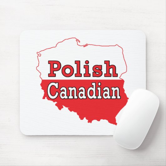 Polnisch-Kanadische Polnische Karte Mousepad (Mit Mouse)