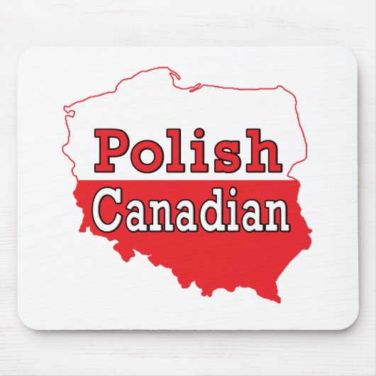 Polnisch-Kanadische Polnische Karte Mousepad (Vorne)