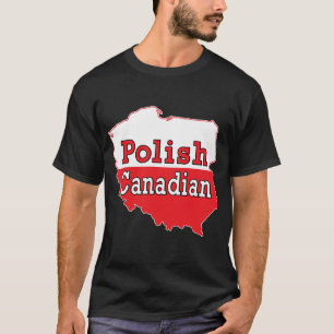 Polnisch-Kanadische Polnische Karte T-Shirt