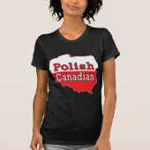 Polnisch-Kanadische Polnische Karte T-Shirt (Vorderseite)