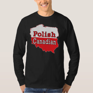 Polnisch-Kanadische Polnische Karte T-Shirt