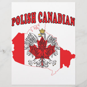 Polnisch-Kanadisches Flaggenplan Flyer