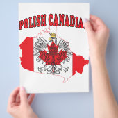 Polnisch-Kanadisches Flaggenplan Flyer (Hand)