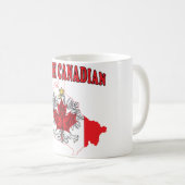 Polnisch-Kanadisches Flaggenplan Kaffeetasse (VorderseiteRechts)