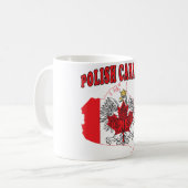 Polnisch-Kanadisches Flaggenplan Kaffeetasse (Vorderseite Links)