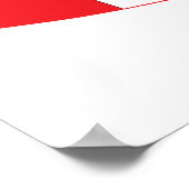 Polnisch-Kanadisches Flaggenplan Poster (Ecke)