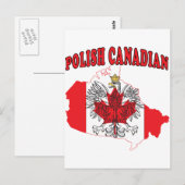 Polnisch-Kanadisches Flaggenplan Postkarte (Vorne/Hinten)