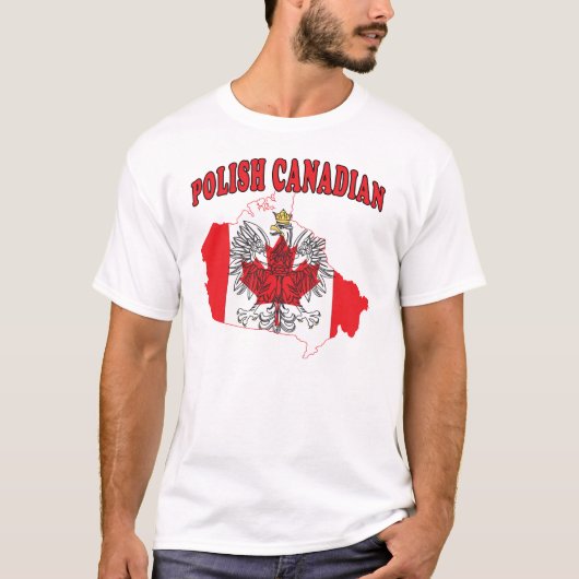 Polnisch-Kanadisches Flaggenplan T-Shirt (Vorderseite)
