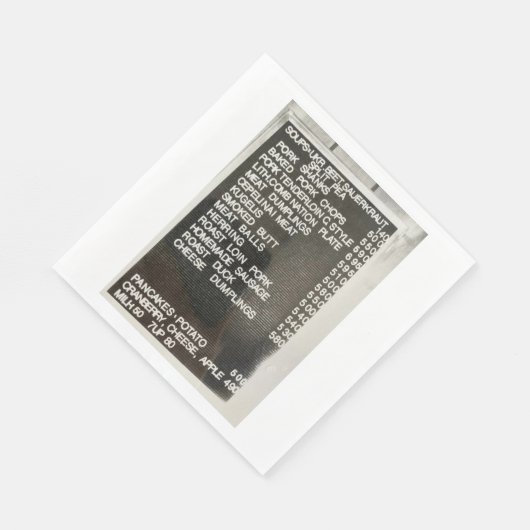 Polnisch Litauisches Menü "Cepelinai Meat Napkins" Serviette (Ecke)