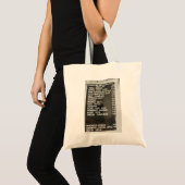 Polnisch Litauisches Menü "Food Wall" B&W Tote Bag Tragetasche (Vorderseite (Produkt))