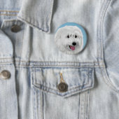 Polnisch Lowland Sheepdog Malerei - Original Hund  Button (Beispiel)