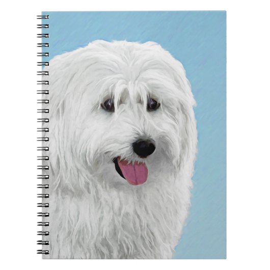 Polnisch Lowland Sheepdog Malerei - Original Hund  Notizblock (Vorderseite)