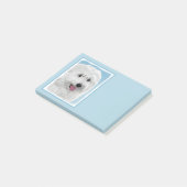 Polnisch Lowland Sheepdog Malerei - Original Hund  Post-it Klebezettel (angewinkelt)