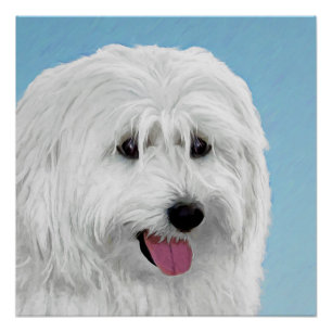 Polnisch Lowland Sheepdog Malerei - Original Hund Poster