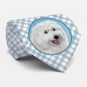 Polnisch Lowland Sheepdog Painting - Hundekunst Krawatte (Gerollt)