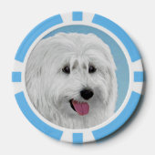 Polnisch Lowland Sheepdog Painting - Hundekunst Pokerchips (Vorderseite)