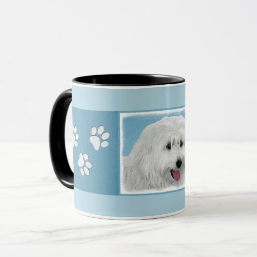 Polnisch Lowland Sheepdog Painting - Hundekunst Tasse (Vorderseite Links)