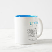 Polnisch Mum Gift - MAMA Definition blau Zweifarbige Tasse (VorderseiteRechts)
