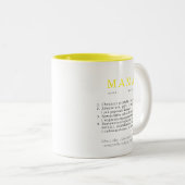 Polnisch Mum Gift - MAMA Definition gelb Zweifarbige Tasse (VorderseiteRechts)