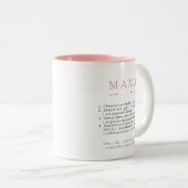Polnisch Mum Gift - MAMA Definition Rosa Zweifarbige Tasse (VorderseiteRechts)
