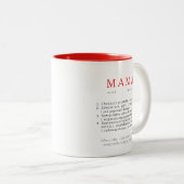 Polnisch Mum Gift - MAMA Definition rot Zweifarbige Tasse (VorderseiteRechts)