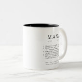 Polnisch Mum Gift - MAMA Definition schwarz Zweifarbige Tasse (VorderseiteRechts)