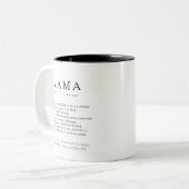 Polnisch Mum Gift - MAMA Definition schwarz Zweifarbige Tasse (Vorderseite Links)