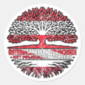 Polnisch Österreichisch Baum Runder Aufkleber (Vorderseite)