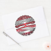 Polnisch Österreichisch Baum Runder Aufkleber (Umschlag)