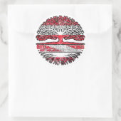 Polnisch Österreichisch Baum Runder Aufkleber (Tasche)