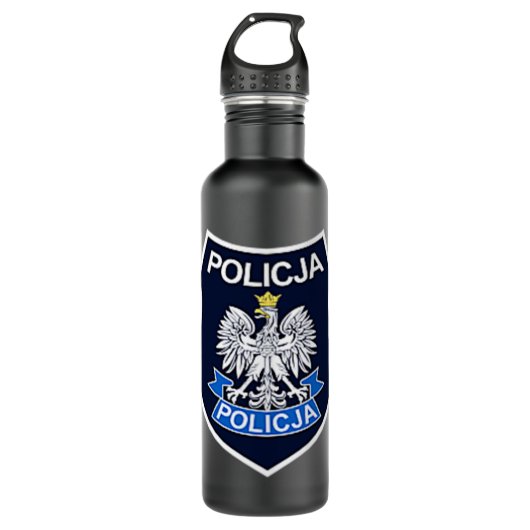 Polnisch Polizei Policja Edelstahlflasche (Vorderseite)