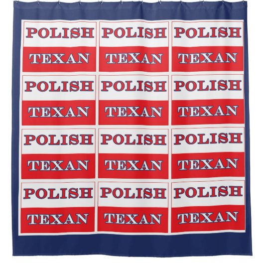 Polnisch-Polnische Flagge Duschvorhang (Vorderseite)