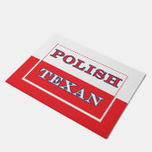 Polnisch-Polnische Flagge Fußmatte (Schrägansicht)