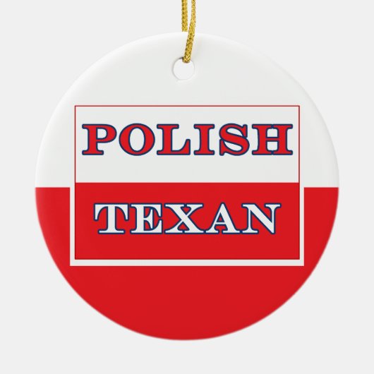 Polnisch-Polnische Flagge Keramik Ornament (Vorne)