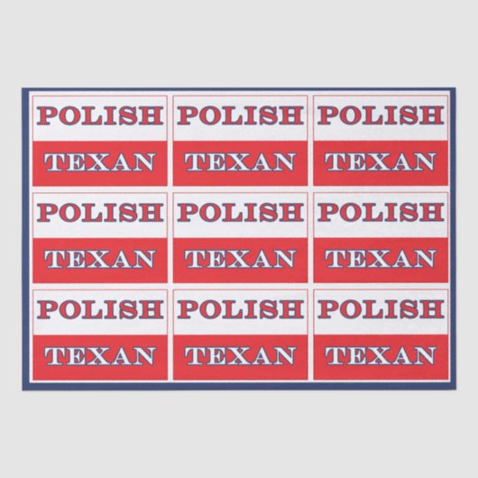 Polnisch-Polnische Flagge Seidenpapier (Vorderseite)