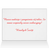 Polnisch/Polski - Frohe Weihnachten/Wesołych Świąt (Innenansicht Horizontal (Oben))