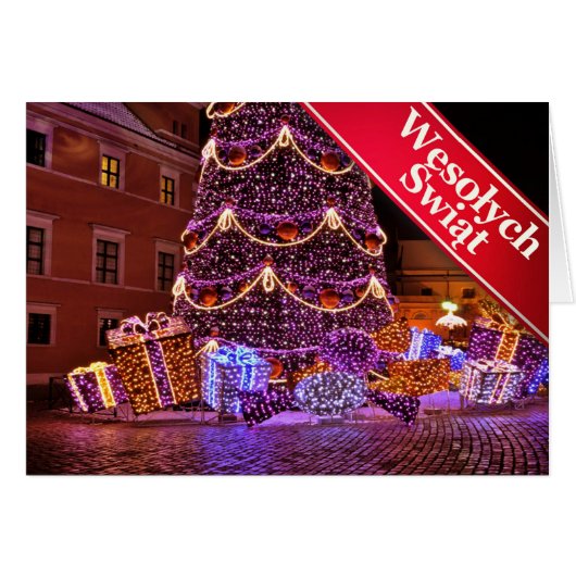 Polnisch/Polski - Frohe Weihnachten/Wesołych Świąt (Vorderseite (Horizontal))