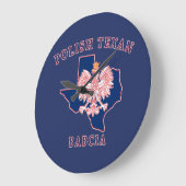 Polnisch Texan Babcia Große Wanduhr (Winkel)