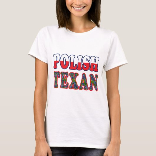 Polnisch Texan Bluebonnets T-Shirt (Vorderseite)