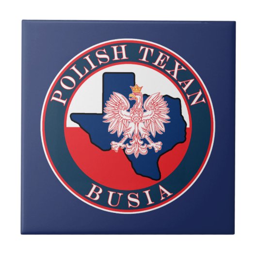Polnisch Texan Busia Round Fliese (Vorderseite)