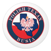 Polnisch Texan Busia Round Keramikknauf (Vorderseite)
