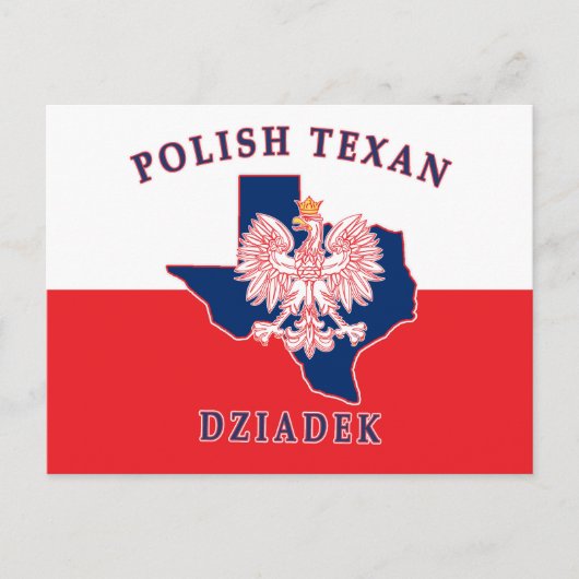 Polnisch Texan Dziadek Postkarte (Vorderseite)