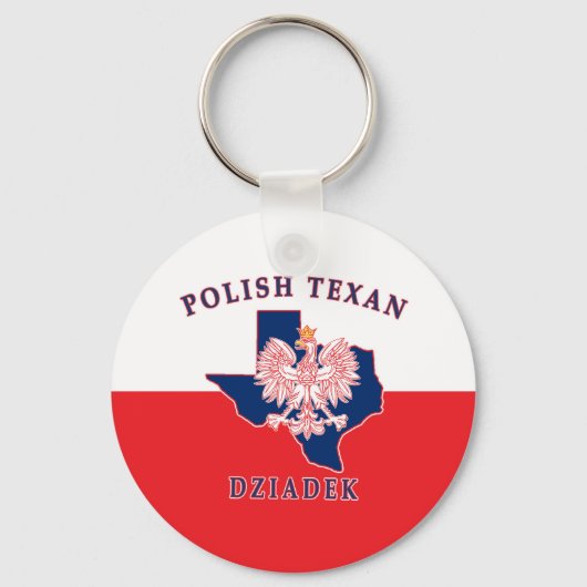 Polnisch Texan Dziadek Schlüsselanhänger (Vorderseite)
