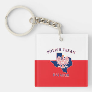 Polnisch Texan Dziadek Schlüsselanhänger
