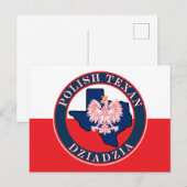 Polnisch Texan Dziadzia Round Postkarte (Vorne/Hinten)